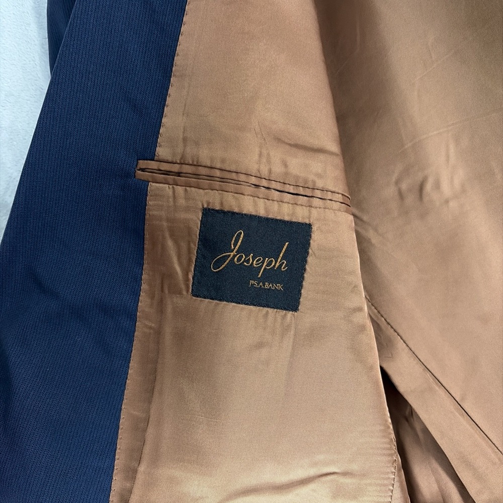 Jos. A. Bank 44R Navy Stripe Sport Coat Blazer Jacket 500/50 2B 100% Wool - Picture 9 of 11